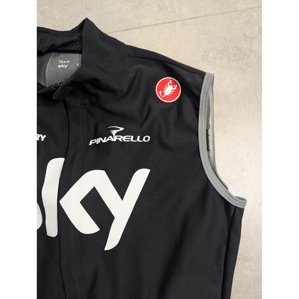 Castelli Perfetto Team Sky Cycling Vest Mens Large Black Gore Windstopper Gilet - Picture 2 of 13